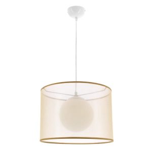 Lampa wisząca brązowo-biała CHICAGO 1xE27x60W wym: 110x35x35 cm Candellux 924096 Lampa wisząca brązowo-biała CHICAGO 1xE27x60W wym: 110x35x35 cm Candellux 924096