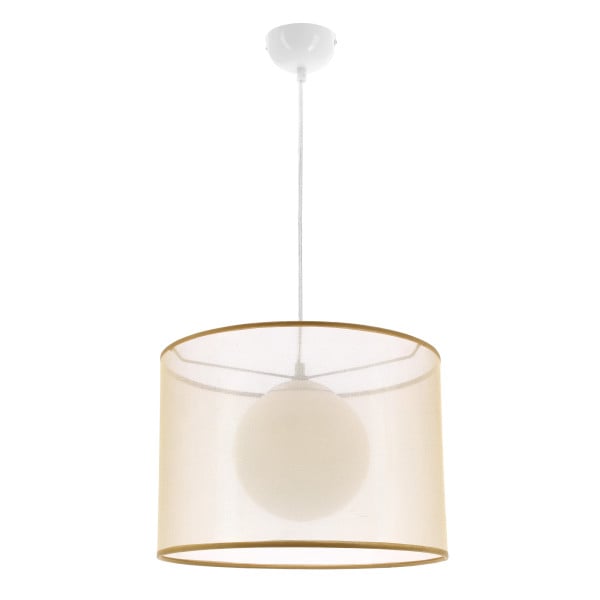 Lampa wisząca brązowo-biała CHICAGO 1xE27x60W wym: 110x35x35 cm Candellux 924096