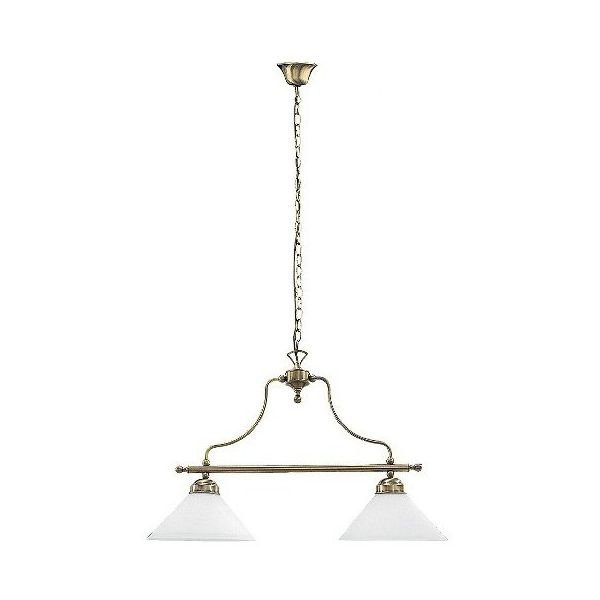 Lampa wisząca brązowo-biała Marian 2xE27x60W wym: 115x70x46 cm Rabalux 959612