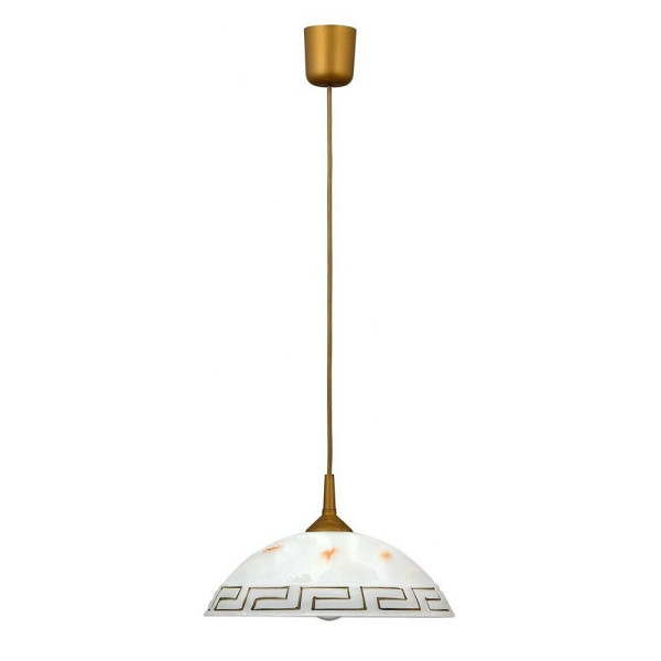 Lampa wisząca brązowo-białe szkło alabastrowe Etrusco 1xE27x40W Rabalux 964527