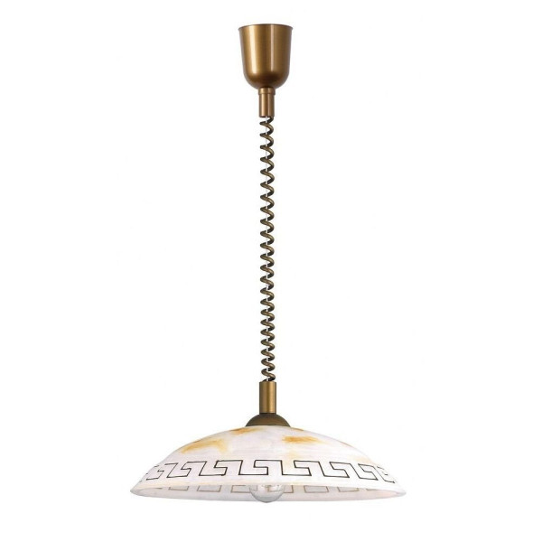 Lampa wisząca brązowo-białe szkło alabastrowe Etrusco 1xE27x40W Rabalux 953228