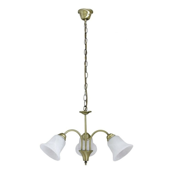 Lampa wisząca brązowo-białe szkło alabastrowe Francesca 3xE14x15W Rabalux 959140