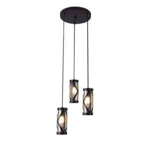 Lampa wisząca brązowo-bursztynowy Oberon 3xE14x40W Rabalux 851410 Lampa wisząca brązowo-bursztynowy Oberon 3xE14x40W Rabalux 851410