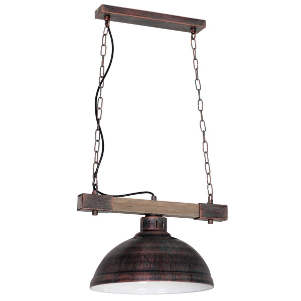 Lampa wisząca brązowo-jasne drewno Hakon 1xE27x15W wym: 70x40x30 cm Luminex 846354