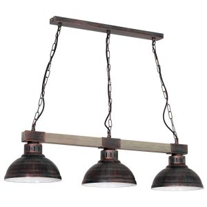 Lampa wisząca brązowo-jasne drewno Hakon 3xE27x15W wym: 68x72x21 cm Luminex 845893 Lampa wisząca brązowo-jasne drewno Hakon 3xE27x15W wym: 68x72x21 cm Luminex 845893