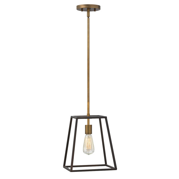 Lampa wisząca brązowo-mosiężna Fulton 1xE27x60W Hinkley 849210