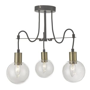 Lampa wisząca brązowo-przezroczysty GIANNI 3xE14x40W Italux 857999