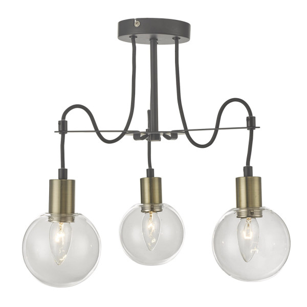 Lampa wisząca brązowo-przezroczysty GIANNI 3xE14x40W Italux 857999