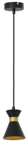 Lampa wisząca Breda czarno-złota 1xE14x40W wym:120x10x10cm IP20 Reality 1030081