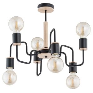 Lampa wisząca BREK labirynt ramion czarna 6xE27x15W IP20 Alfa 1030149 Lampa wisząca BREK labirynt ramion czarna 6xE27x15W IP20 Alfa 1030149