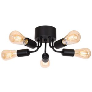 Lampa wisząca Brenda czarny mat 5xE27x15W wym:15x30x30cm IP20 Luminex 1030370