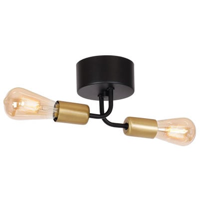 Lampa wisząca Brenda czarny mat-złoty mat 2xE27x15W IP20 Luminex 1030387