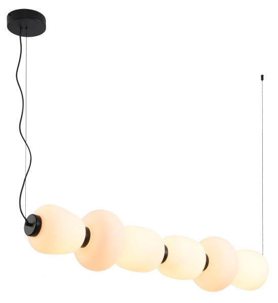 Lampa wisząca BRILLA-6 LED biało-czarna 125 cm 749230