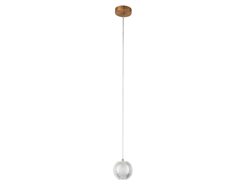Lampa wisząca Brillant LED szklana złota 656563