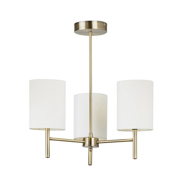 Lampa wisząca BRIO antyczna mosiężna 3xE14x15W wym:46,5x50x50cm IP20 Endon 1025572