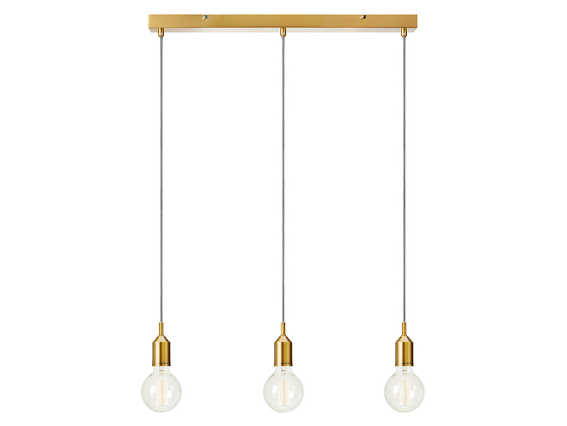Lampa wisząca Bronx 3-punktowa metalowa złota 39352