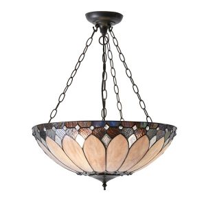 Lampa wisząca BROOKLYN na łańcuchach brązowa 3xE27x40W IP20 Tiffany 988606 Lampa wisząca BROOKLYN na łańcuchach brązowa 3xE27x40W IP20 Tiffany 988606