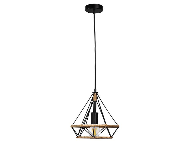 Lampa wisząca Broxton metalowa brązowo-czarna 194508