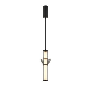Lampa wisząca BRUNI czarny mat-jasny szary LED 1x19W 3000K 2463lm Italux 842012 Lampa wisząca BRUNI czarny mat-jasny szary LED 1x19W 3000K 2463lm Italux 842012