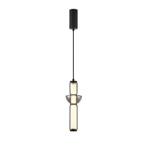 Lampa wisząca BRUNI czarny mat-jasny szary LED 1x19W 3000K 2463lm Italux 842012