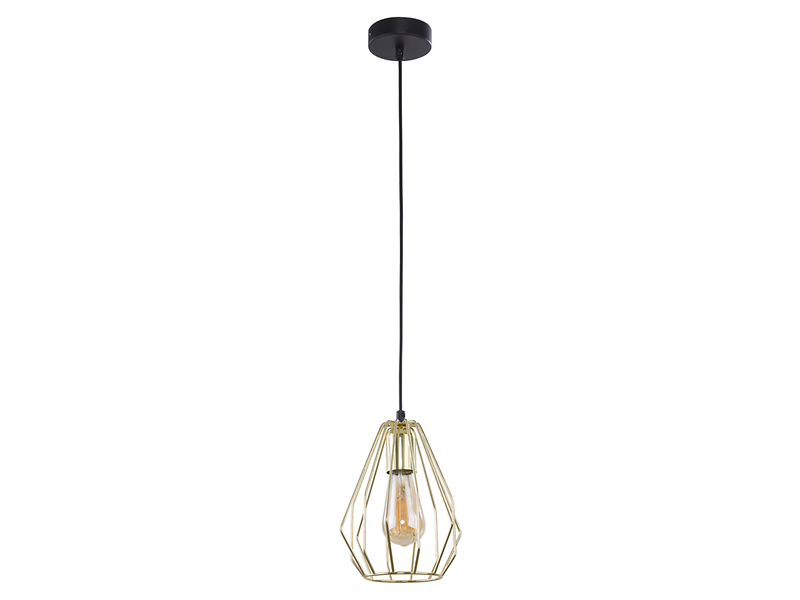 Lampa wisząca Brylant Gold metalowa czarno-złota 32152