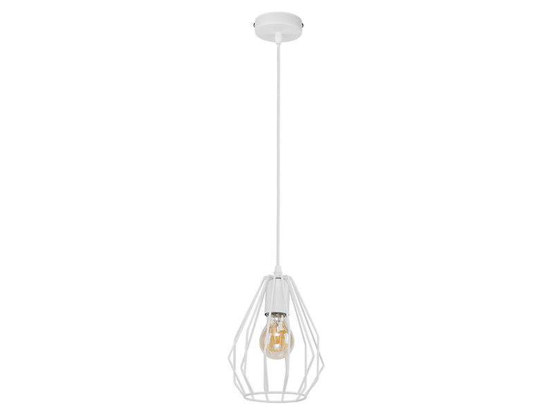 Lampa wisząca Brylant metalowa biała 24754