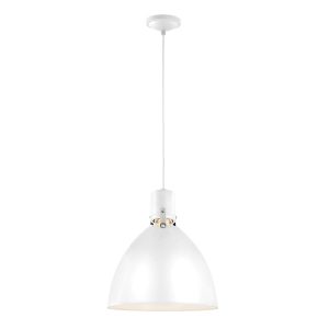 Lampa wisząca Brynne matowa biel-chromowana LED 1x8W 3000K 800lm Feiss 849750 Lampa wisząca Brynne matowa biel-chromowana LED 1x8W 3000K 800lm Feiss 849750