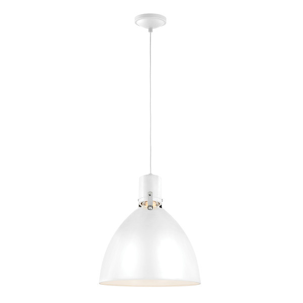Lampa wisząca Brynne matowa biel-chromowana LED 1x8W 3000K 800lm Feiss 849750