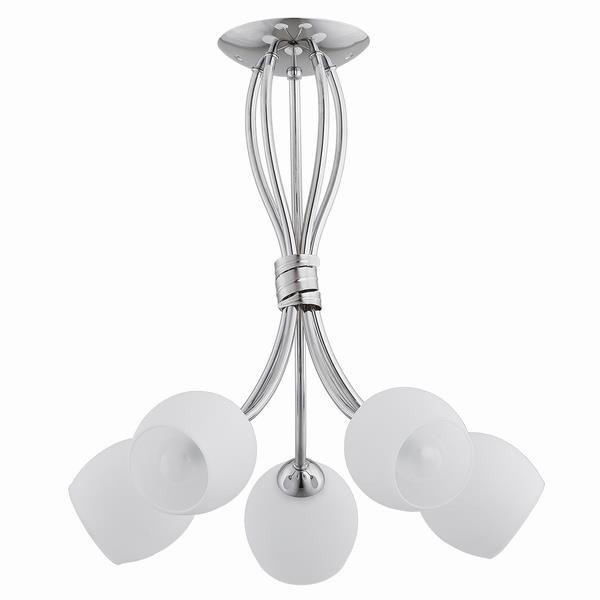 Lampa wisząca BUENA chromowana biała 5xE14x10W wym:45x43x43cm IP20 Alfa 1019366