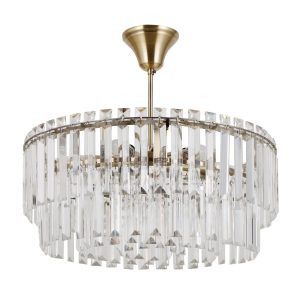 Lampa wisząca Buena kryształy brąz antyczny 6xE14x40W IP20 Italux 1027351