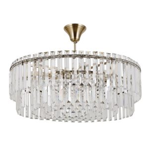 Lampa wisząca Buena kryształy brąz antyczny 8xE14x40W IP20 Italux 1027346