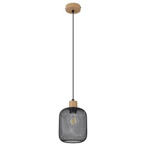 Lampa wisząca buk czarny matowy Grendel 1xE27x40W wym: 120x15x15 cm Rabalux 952607