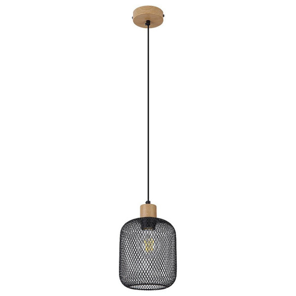 Lampa wisząca buk czarny matowy Grendel 1xE27x40W wym: 120x15x15 cm Rabalux 952607