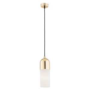 Lampa wisząca Burgos stalowa złota 35591