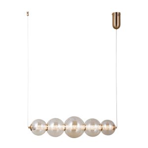 Lampa wisząca BUTERO złoto-bursztynowy LED 1x18W Ciepła biel 1650lm Italux 845910