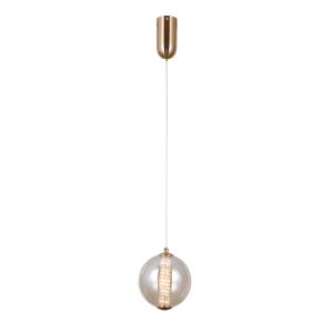 Lampa wisząca BUTERO złoto-bursztynowy LED 1x6W Ciepła biel 550lm Italux 845701