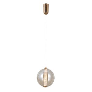 Lampa wisząca BUTERO złoto-bursztynowy LED 1x9W Ciepła biel 825lm Italux 845210 Lampa wisząca BUTERO złoto-bursztynowy LED 1x9W Ciepła biel 825lm Italux 845210