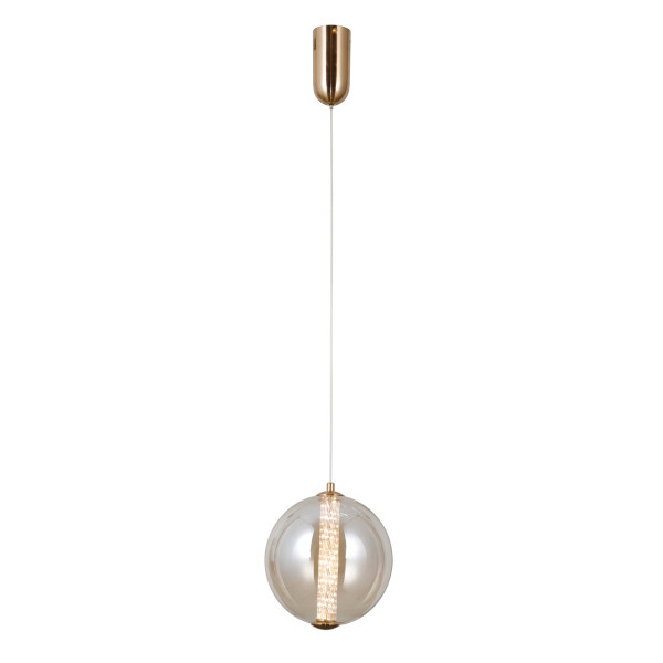 Lampa wisząca BUTERO złoto-bursztynowy LED 1x9W Ciepła biel 825lm Italux 845210