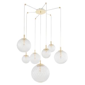 Lampa wisząca Cadix 7-punktowa szklana transparentna 57023 Lampa wisząca Cadix 7-punktowa szklana transparentna 57023