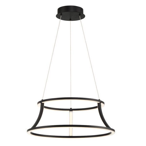 Lampa wisząca CADOUX matowy czarny LED 1x54W Ciepła biel 1490lm Quintiesse 837403