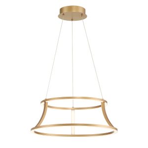 Lampa wisząca CADOUX szczotkowany złoty LED 1x54W 3000K 1490lm Quintiesse 836917 Lampa wisząca CADOUX szczotkowany złoty LED 1x54W 3000K 1490lm Quintiesse 836917
