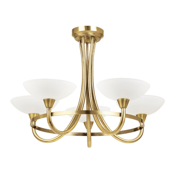 Lampa wisząca CAGNEY antyczna mosiężna 5xG9x15W wym:46x64x64cm IP20 Endon 1025505