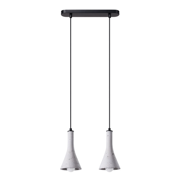 Lampa wisząca CALIDA szara 2xE14x10W wym:113x33x12cm IP20 Pure Lume 1019446