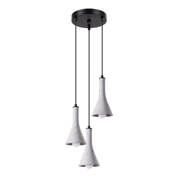 Lampa wisząca CALIDA szara 3xE14x10W wym:115x27x27cm IP20 Pure Lume 1019290