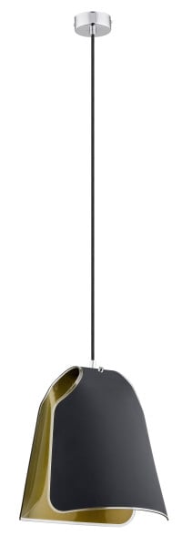Lampa wisząca CALIFORNIA dwukolorowy klosz czarna 1xE27x15W IP20 Alfa 1025397