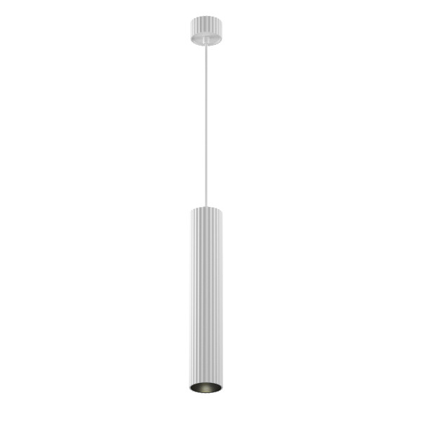 Lampa wisząca CALIPSO karbowana tuba biała 1xGU10x10W IP20 Maytoni 989824