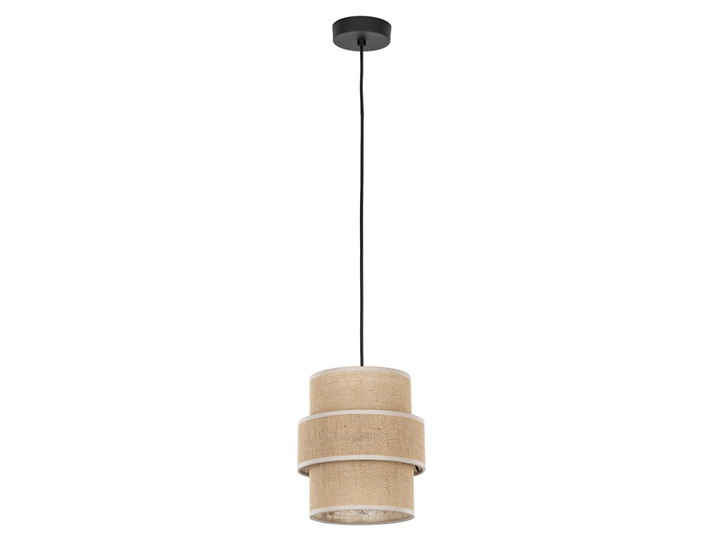 Lampa wisząca Calisto Juta 20 cm tkaninowa beżowa 266162