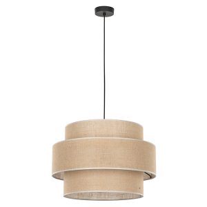 Lampa wisząca Calisto Juta 50 cm tkaninowa beżowa 266163