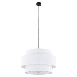 Lampa wisząca Calisto White tkaninowa biała 266158