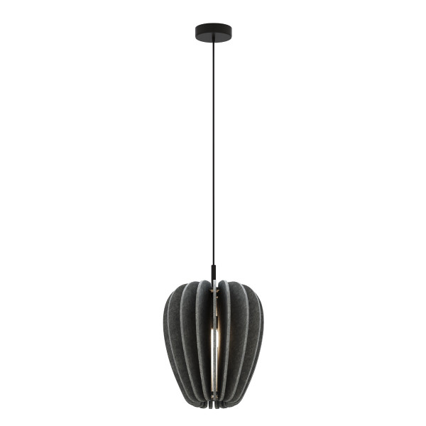 Lampa wisząca CAMBIO filcowa nastrojowa szaro-czarna 1xE27x60W IP20 Maytoni 1019039